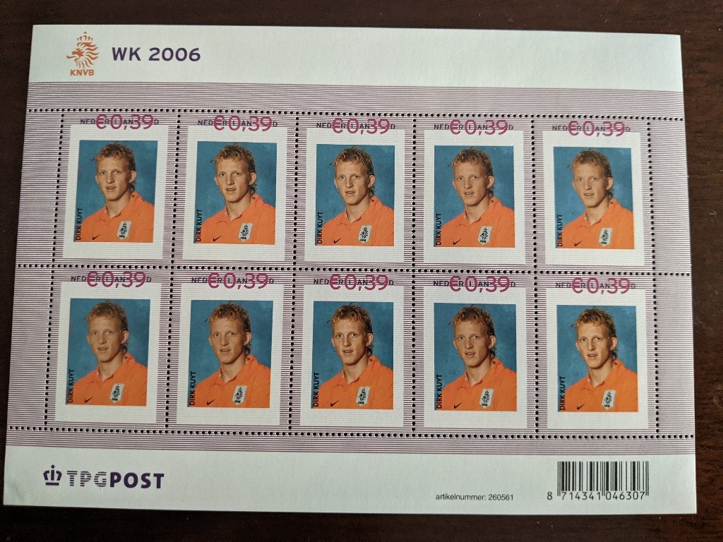 NL 2006; VELLETJE (10) DIRK KUYT, Verzenden, Postfris, Sport