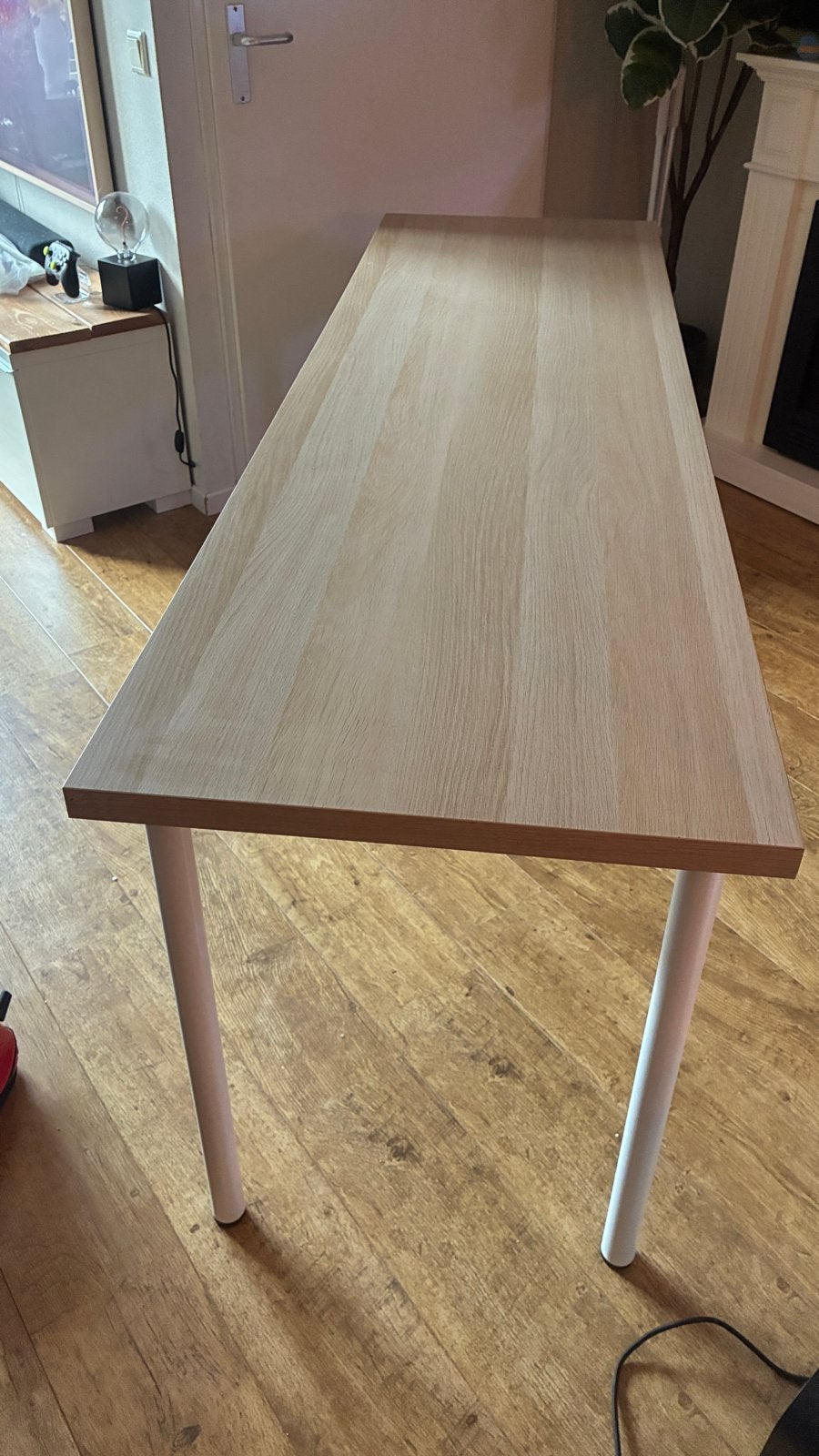 Ikea Lagkapten bureau/tafel met 4 Olov poten, 200 cm, Ophalen, Gebruikt