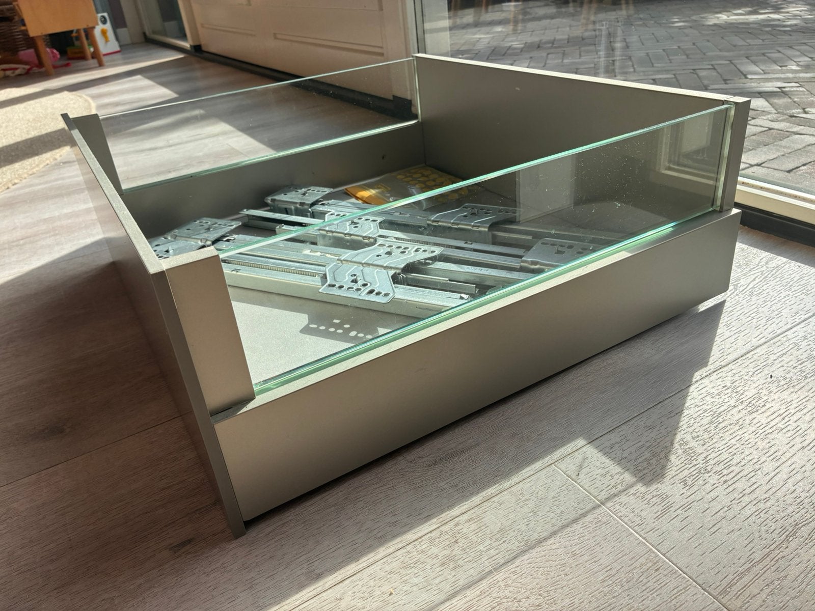 Luxe Ballerina / Blum binnenlades met glas (Set van 2), Ophalen, Gebruikt, 50 tot 100 cm, Minder dan 100 cm