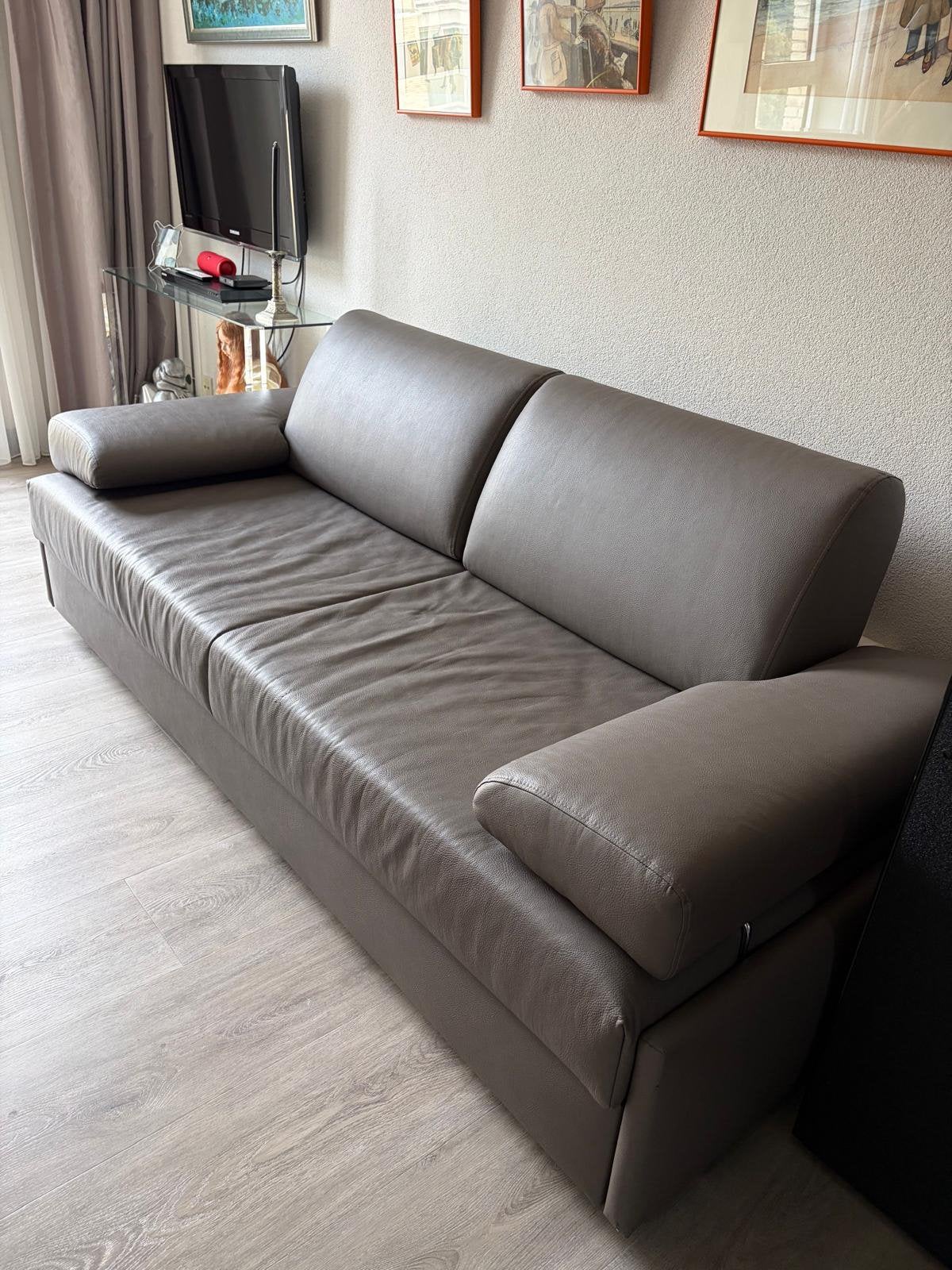 Slaapbank, Ophalen, 210 cm, Tweepersoons, Grijs