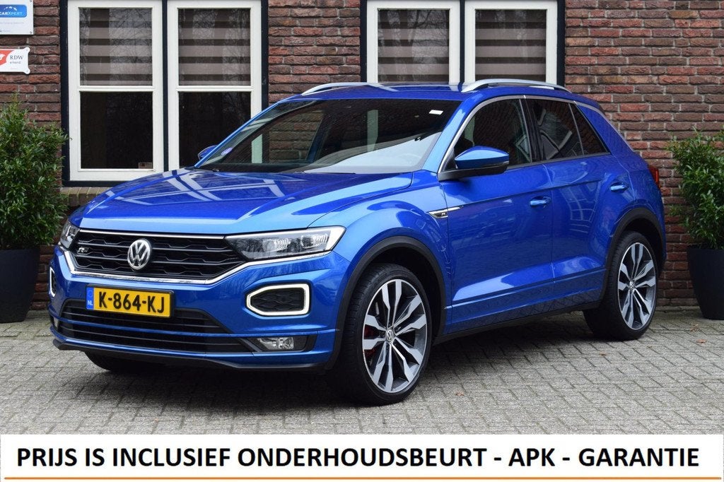 Volkswagen T-Roc 1.5 TSI DSG Aut. R Line Sport Carplay | PDC, 4 cilinders, Blauw, Origineel Nederlands, Bedrijf