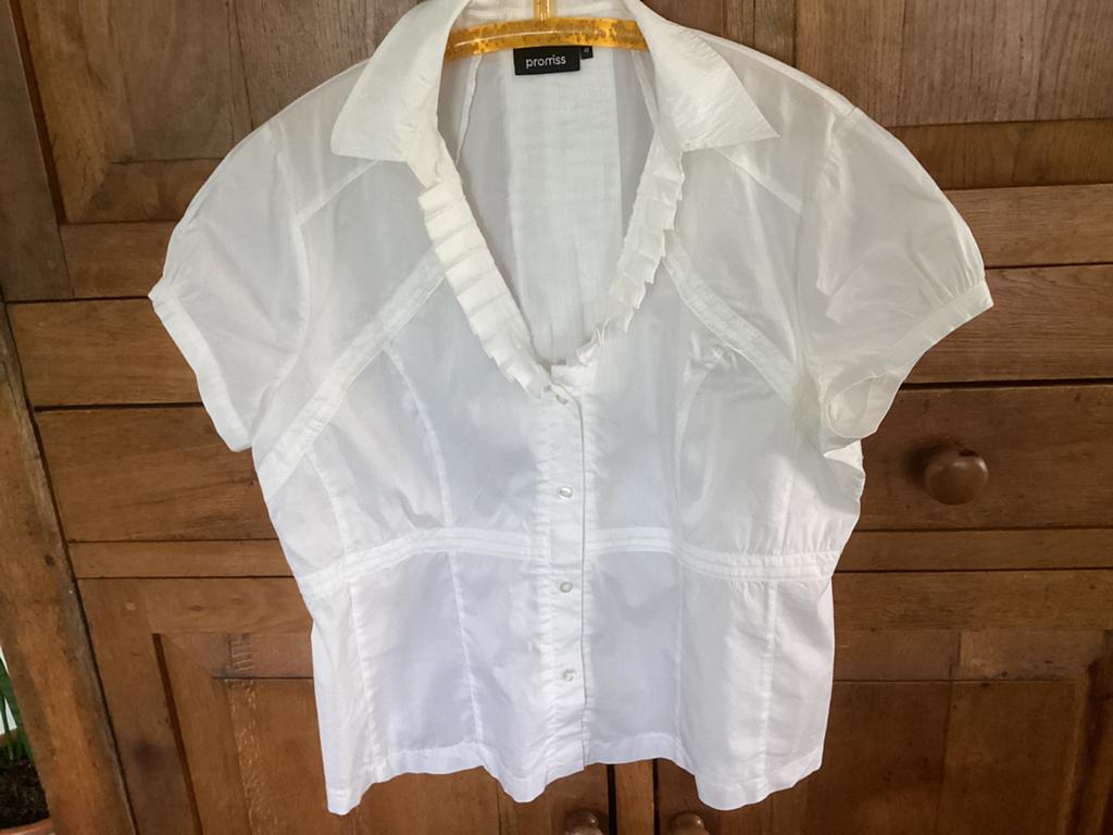 Witte blouse, Ophalen of Verzenden, Zo goed als nieuw, Maat 46/48 (XL) of groter, Wit