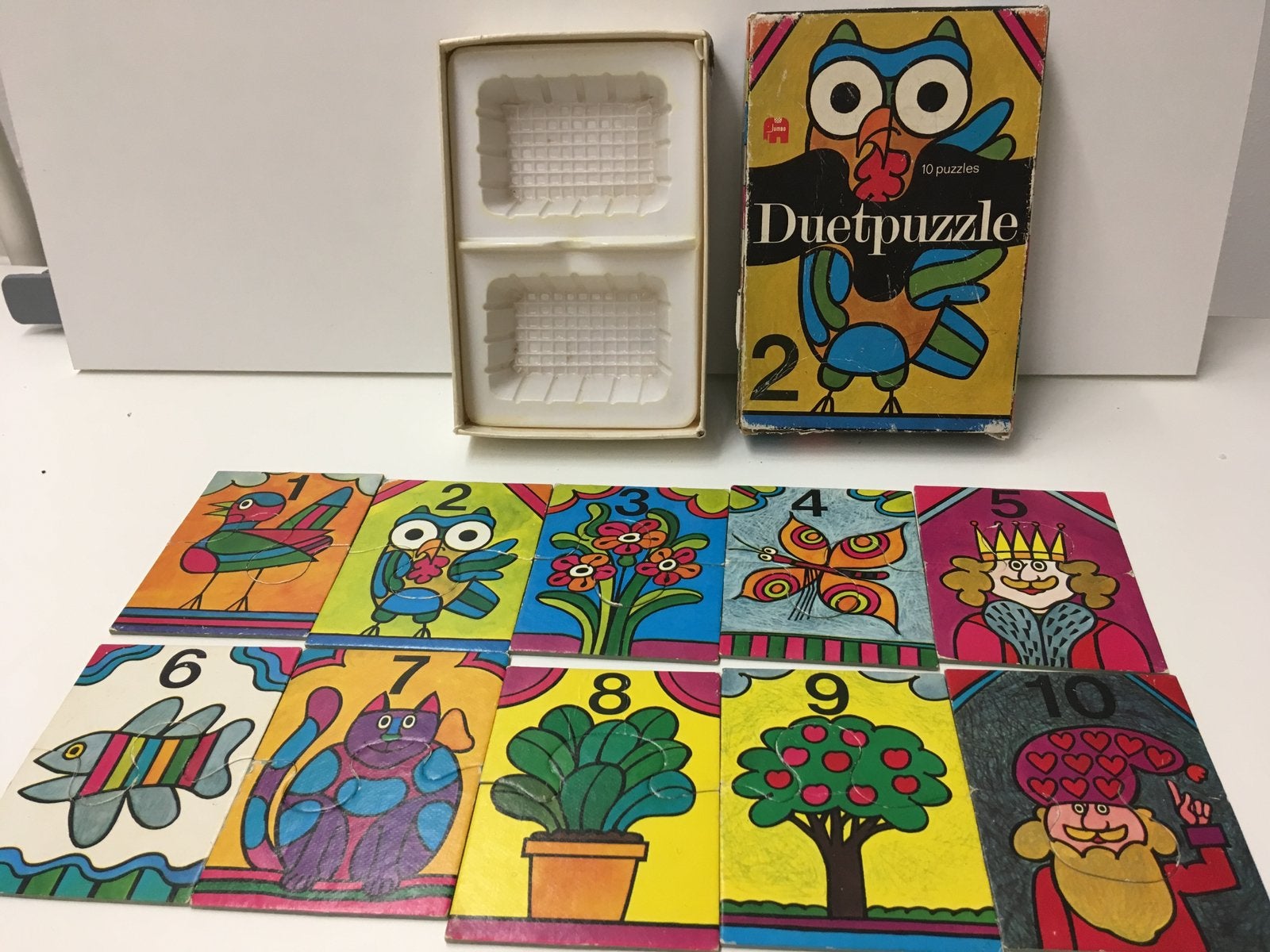 Jumbo Duet Puzzel, Duetpuzzel vintage, Ophalen of Verzenden, Meer dan 50 stukjes, Gebruikt, 6 jaar of ouder