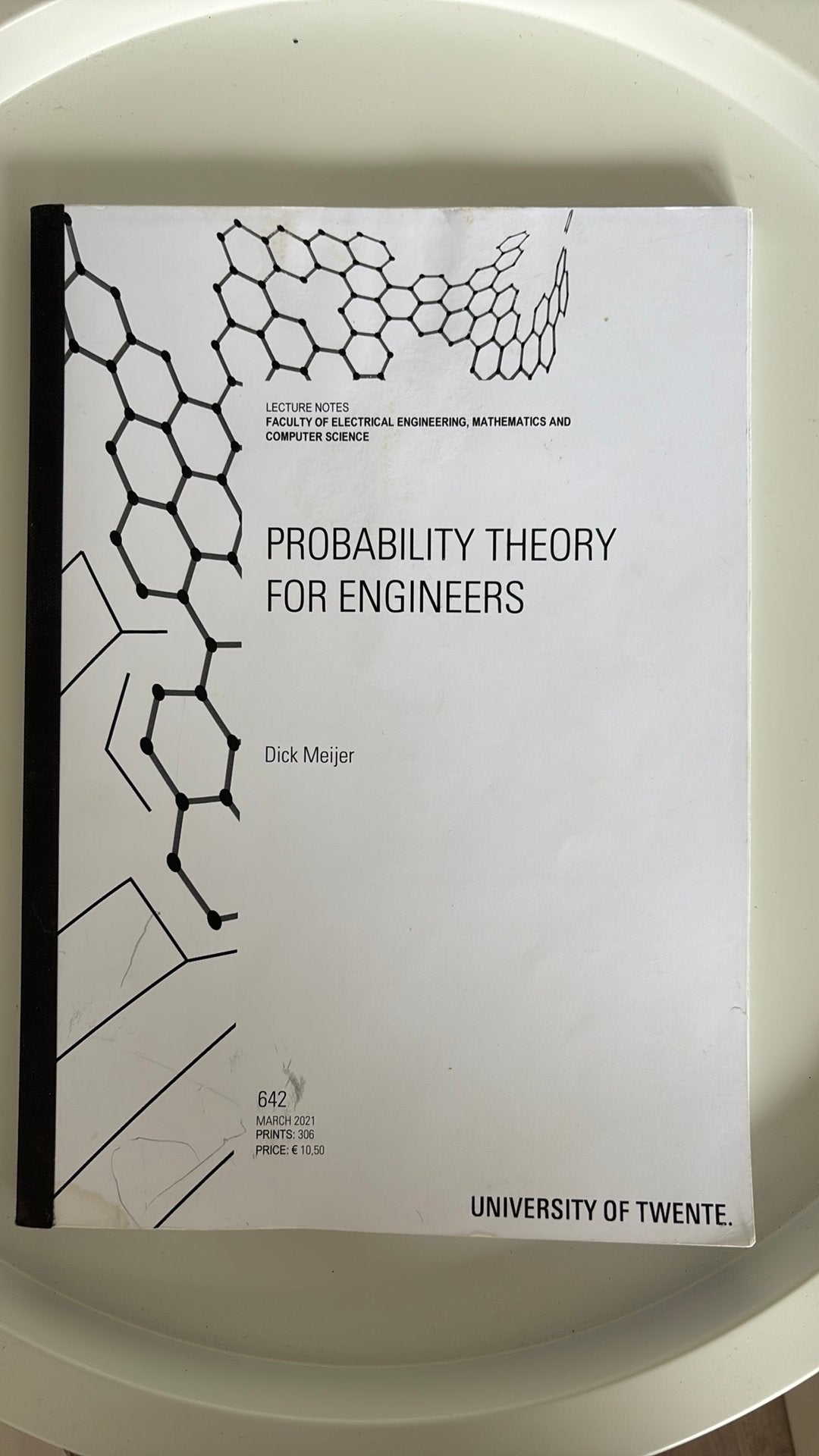 Lecture Notes Probality Theory for Engineers - Dick Meijer, Ophalen of Verzenden, Zo goed als nieuw, Overige niveaus