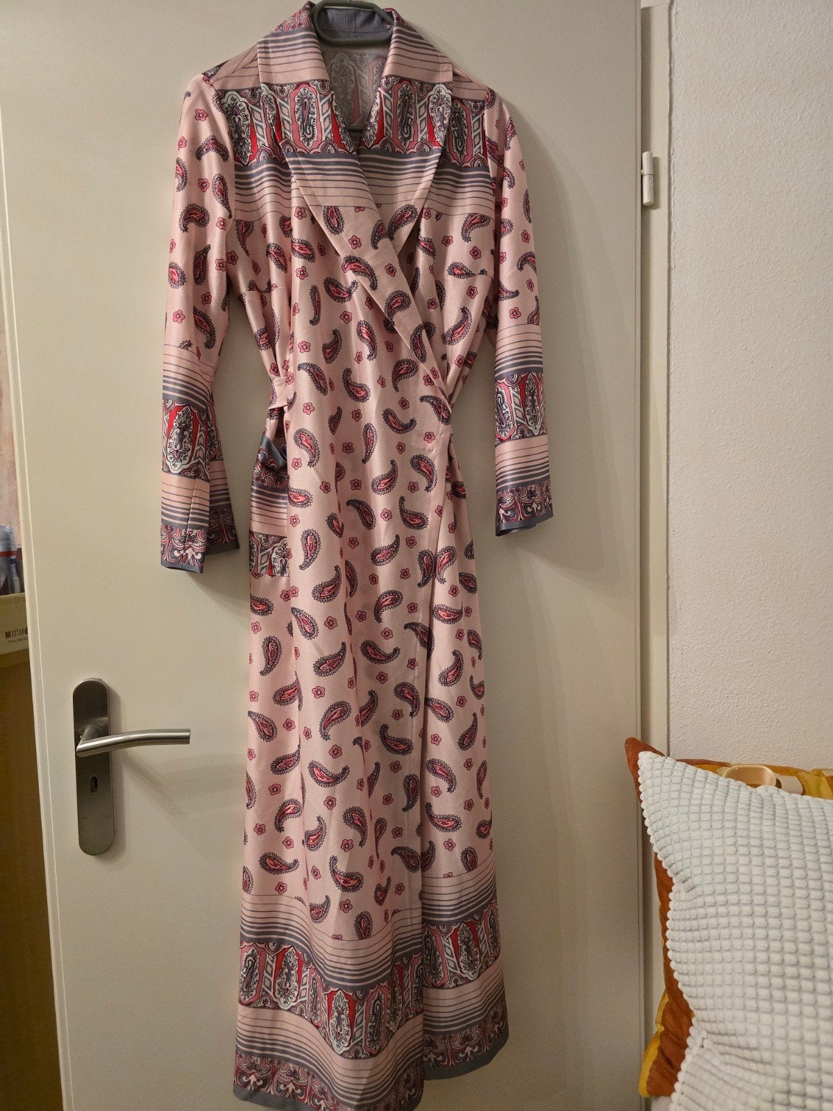Unieke bohemian vintage jurk/ loungwear met paisley- print, Maat 38/40 (M), Ophalen of Verzenden, Zo goed als nieuw, Roze