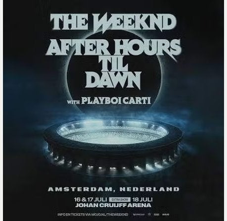 The Weeknd: After Hours Til Dawn Tour 17 Juli Amsterdam, Twee personen, Juli
