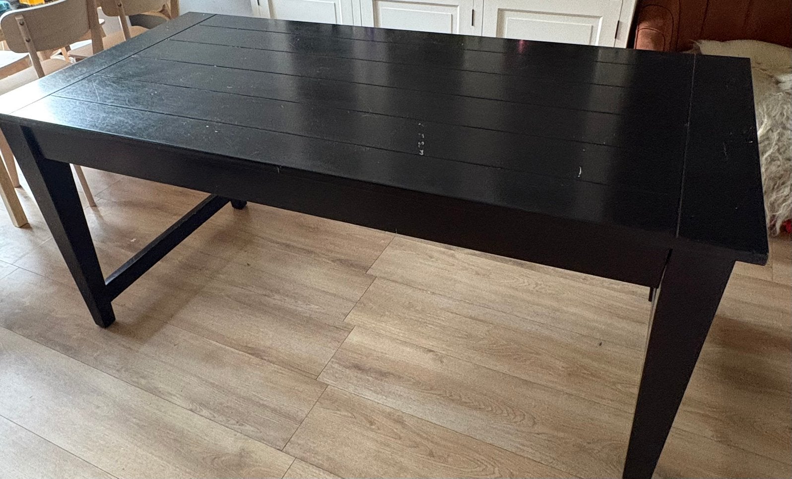Riviera Maison eettafel - zwart, Ophalen, 50 tot 100 cm, Zo goed als nieuw, 150 tot 200 cm