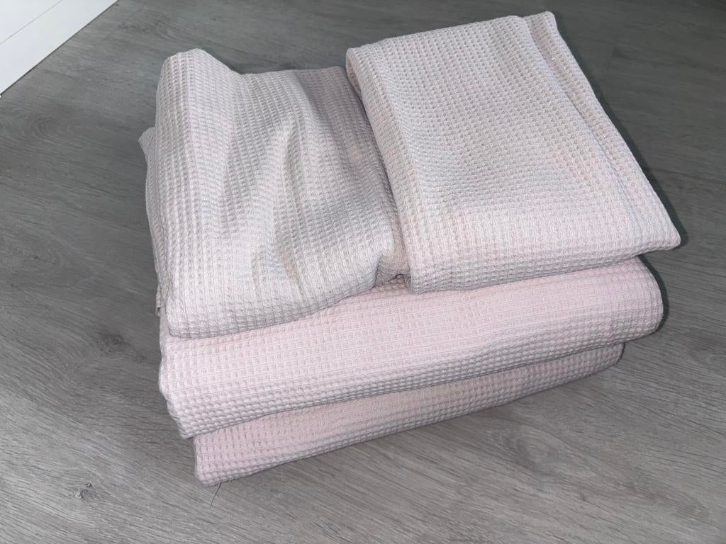 Cottonbaby beddengoed ledikant + waskussenhoes, Gebruikt, Meisje, Dekbedovertrek, Ophalen of Verzenden