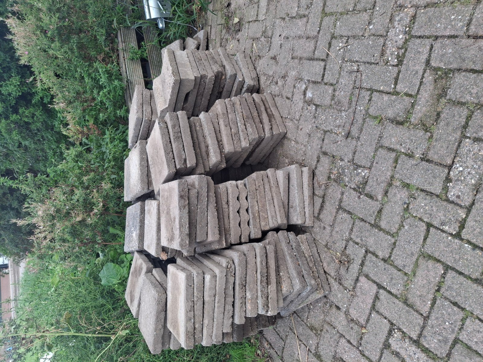 Gratis  stoeptegels, Ophalen, Gebruikt, Beton, Terrastegels