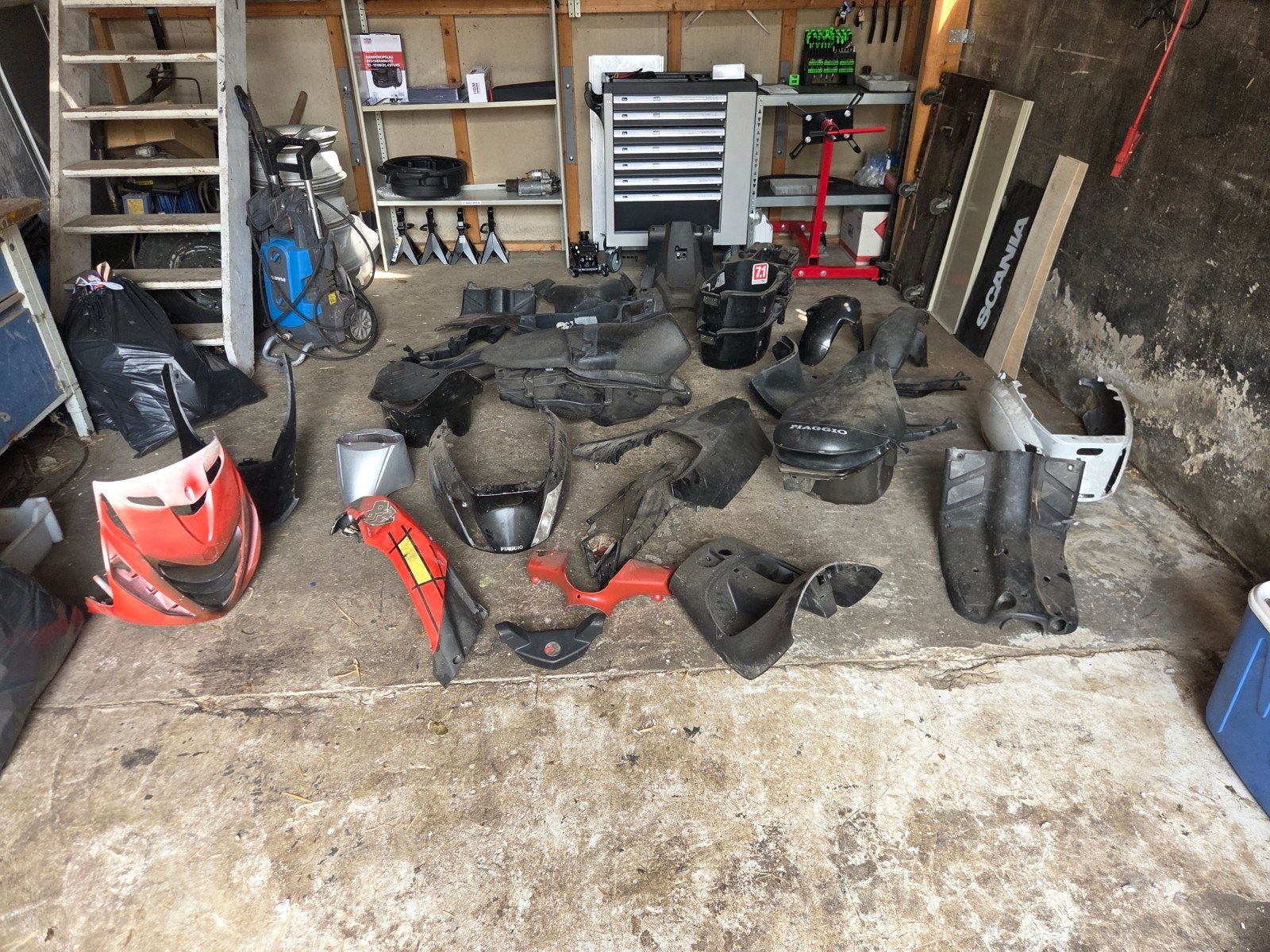 Partij scooter onderdelen, Ophalen, Gebruikt, Overige typen, Overige merken