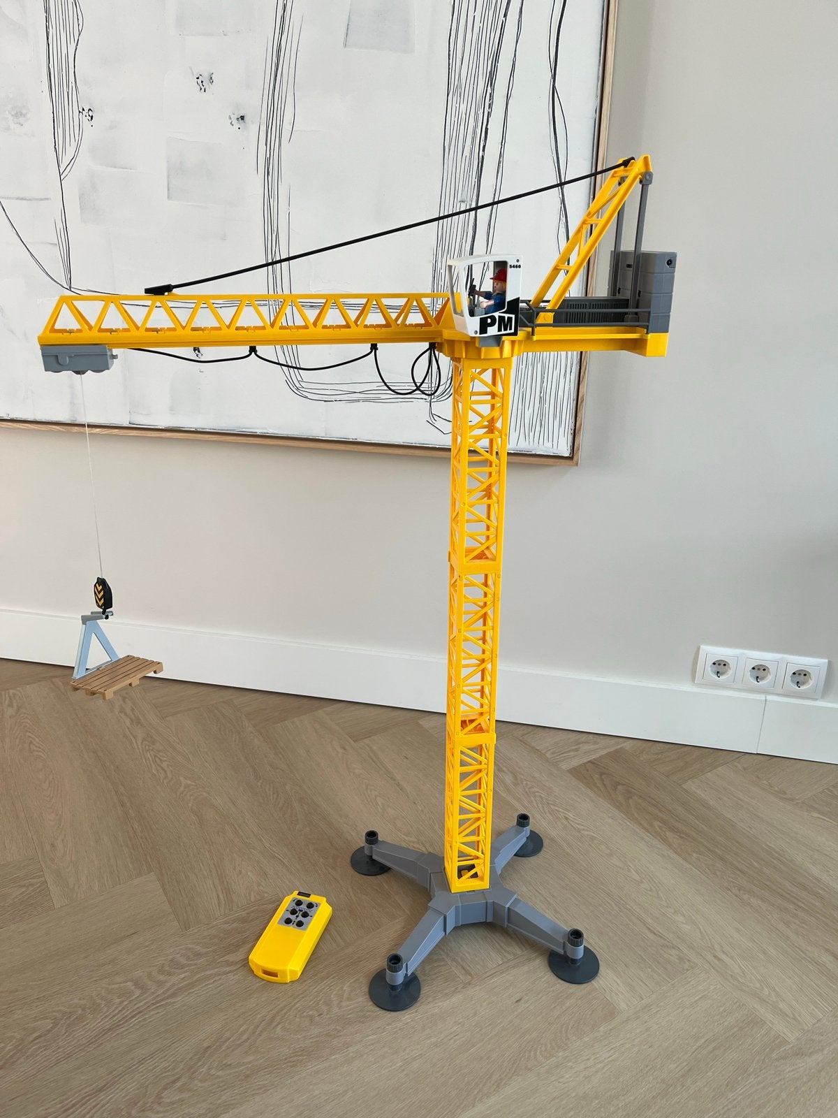 Playmobil elektrische hijskraan met afstandsbediening, Ophalen, Complete set, Overige typen, Zo goed als nieuw