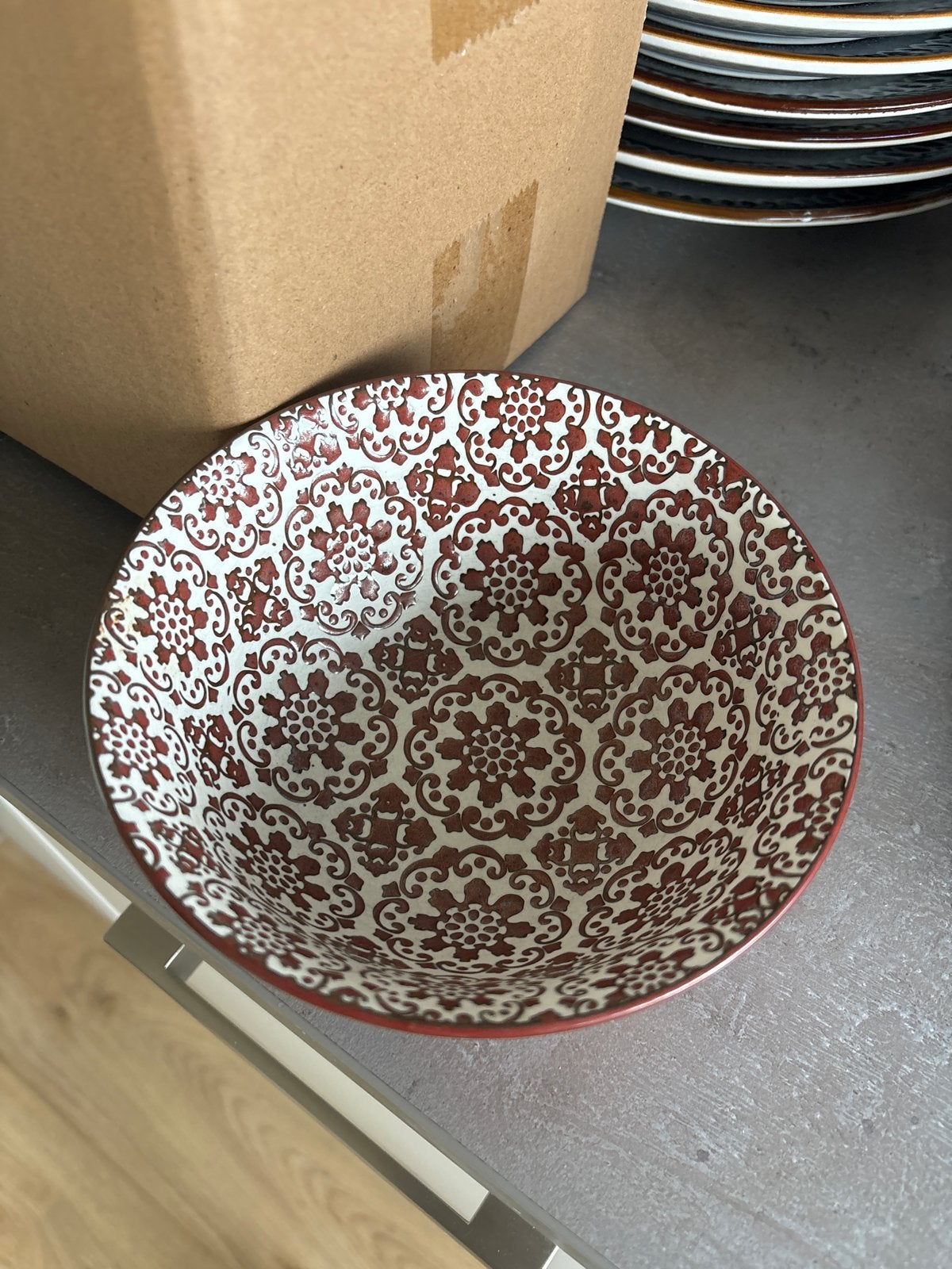 Xenos kom 18cm met oosters patroon 7 stuks, Huis en Inrichting, Ophalen, Aziatisch, Overige merken, Keramiek
