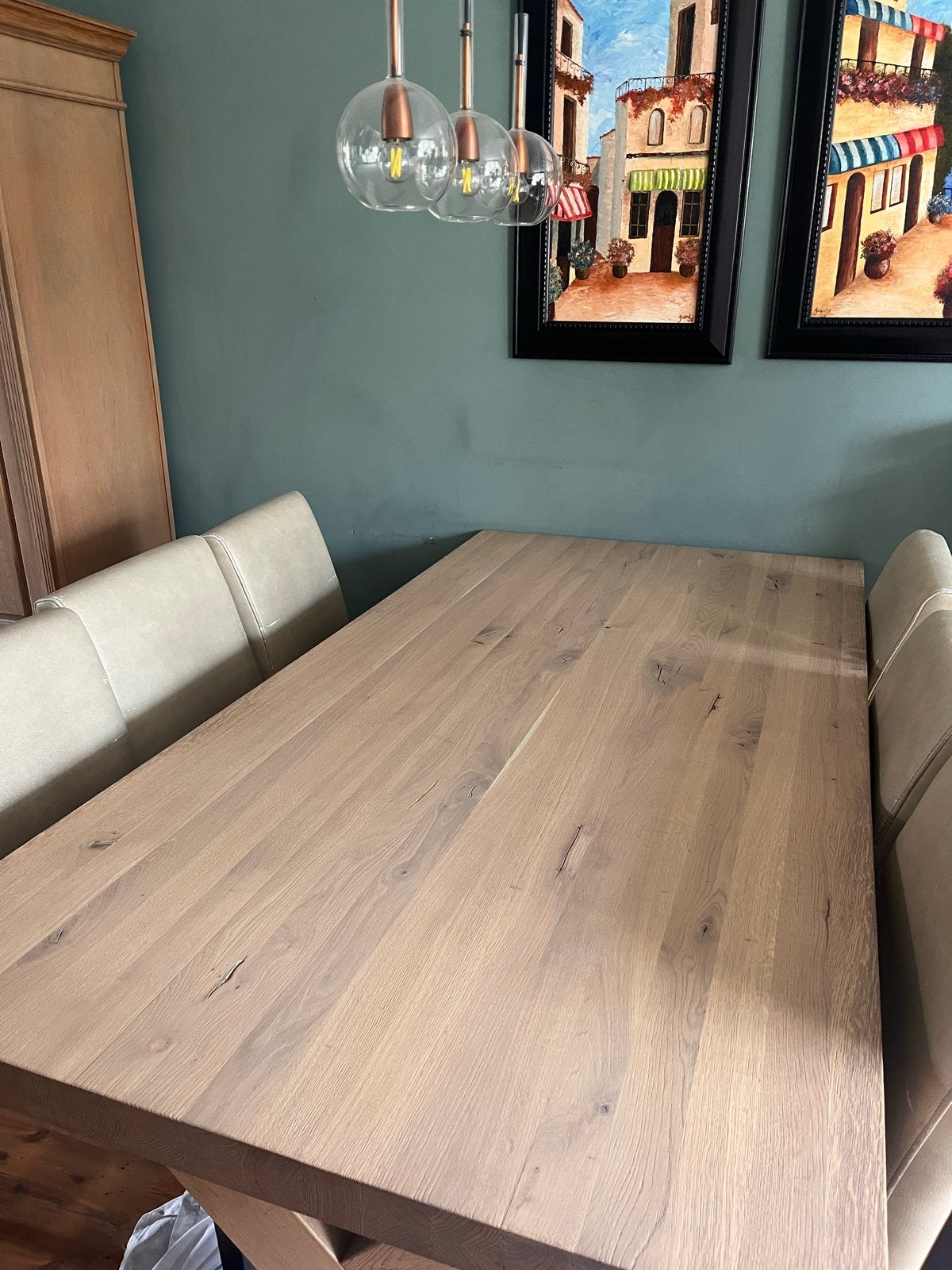 Solide Eiken Eetkamertafel - 200x100 cm - Bieden vanaf €350, Huis en Inrichting, Ophalen, Gebruikt, 100 tot 150 cm, Eikenhout