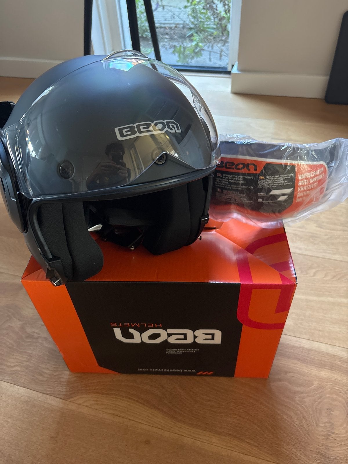 Beon B707 stratos helm met extra smoke vizier, Ophalen of Verzenden, Nieuw