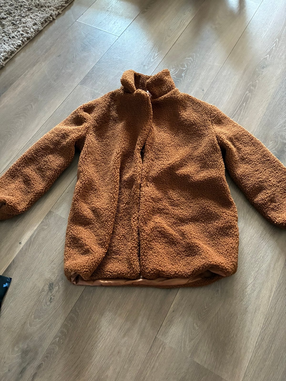 Teddy jas maat L, Ophalen, Zo goed als nieuw, Bruin