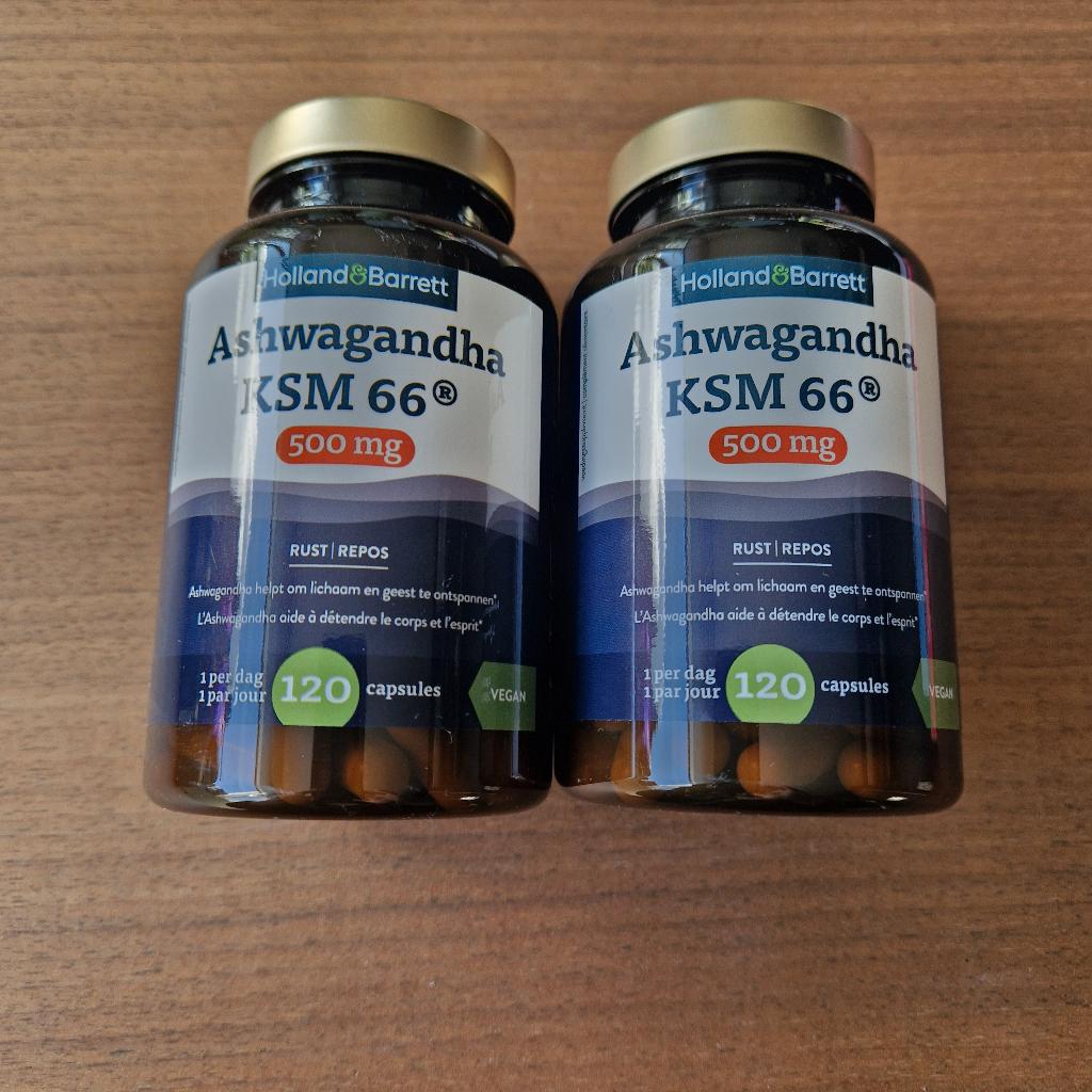 Ashwagandha KSM 66 500mg 120 capsules, Ophalen of Verzenden, Nieuw, Overige typen