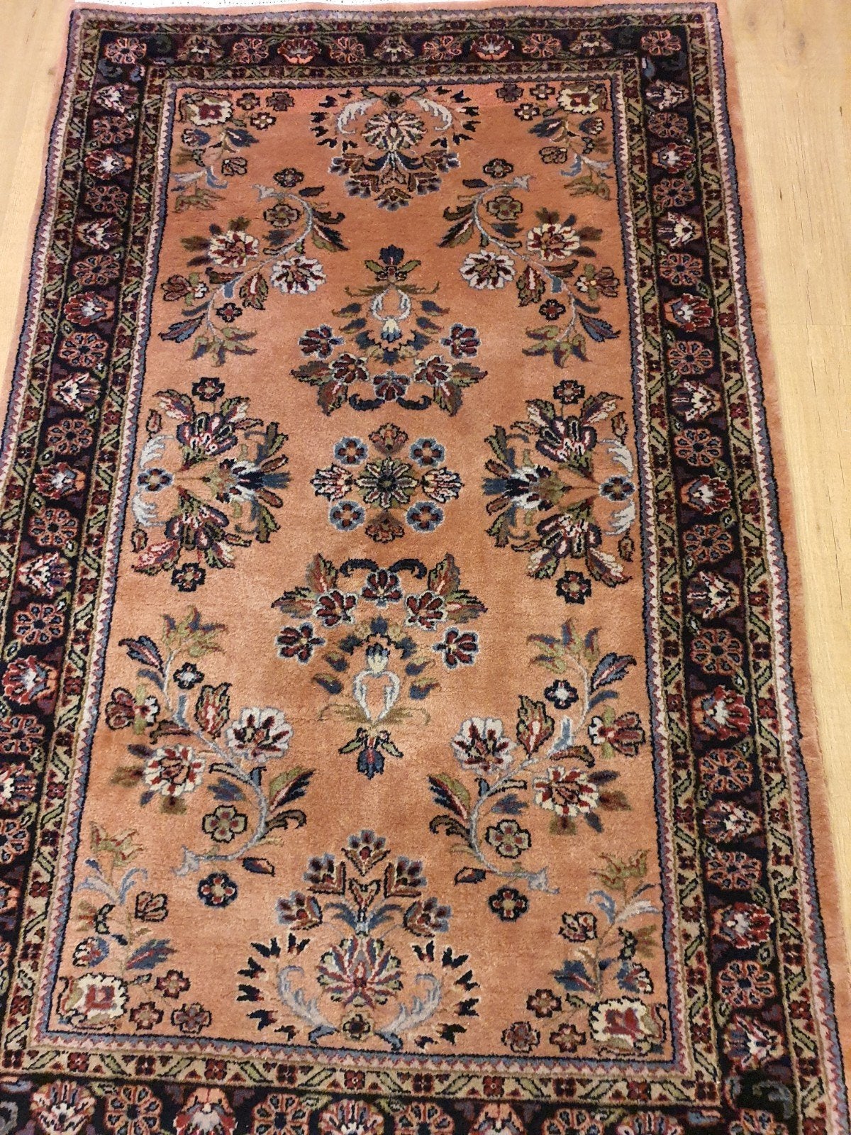 Vintage handgeknoopt perzisch tapijt sarough 160x95, Info@SlatsAntiek.nl, Tweedehands, Perzisch, 150 tot 200 cm