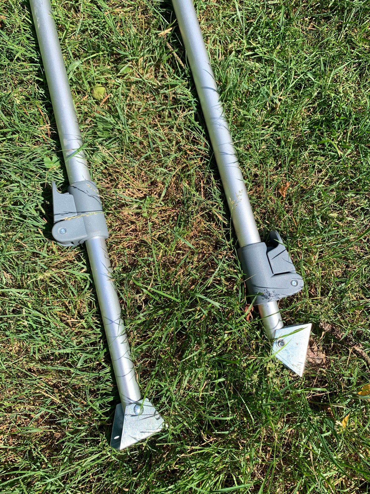 2 Nokboogstokken aluminium max tot 2,45, Ophalen, Nieuw