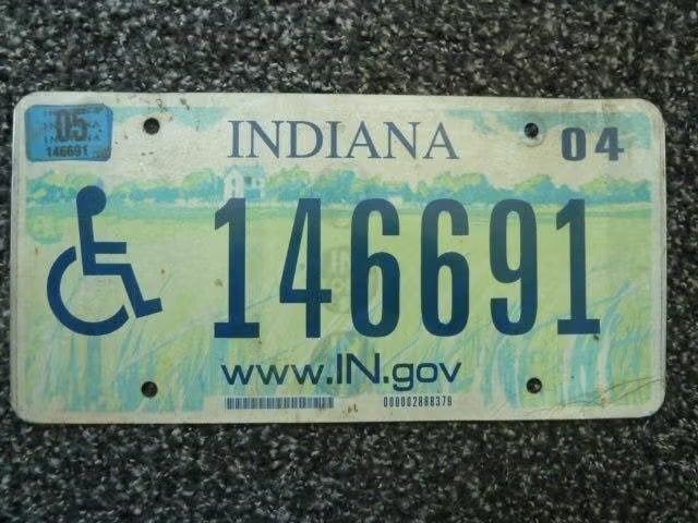 Kentekenplaat licenseplate Indiana Farm Scene USA, Verzenden, Gebruikt, Auto's