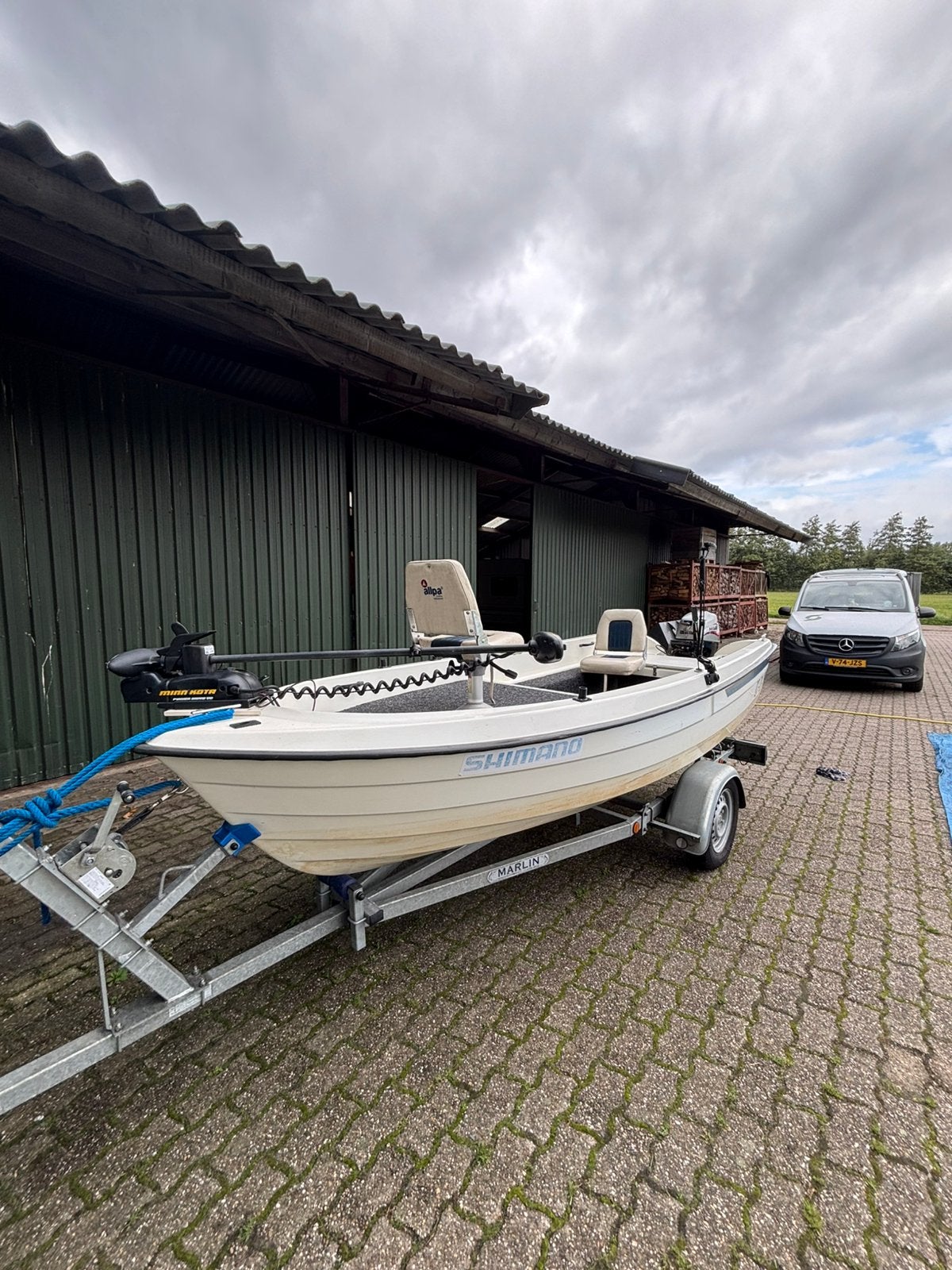Zeer uitgeruste RYDS 425 R vis boot 8 pk met trailer, Watersport en Boten, Ophalen, Overige merken, Gebruikt, Tot 10 pk