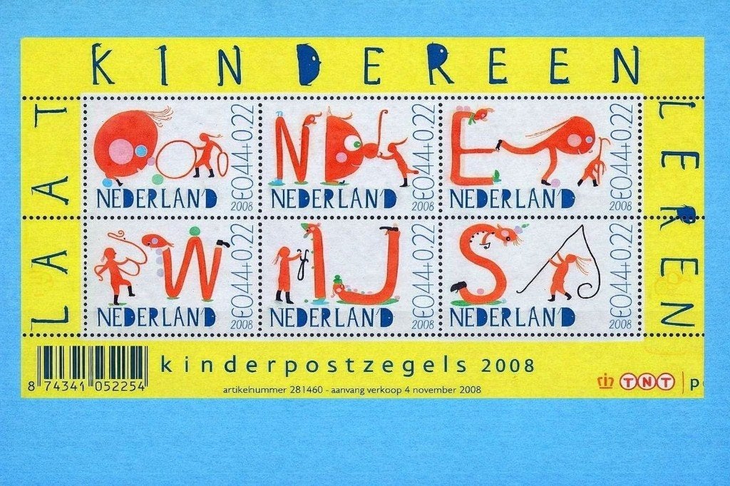 Kinderpostzegels 2008 - Laat Kinderen Leren NVPH 2608, Postzegels en Munten, Verzenden, Na 1940, Postfris