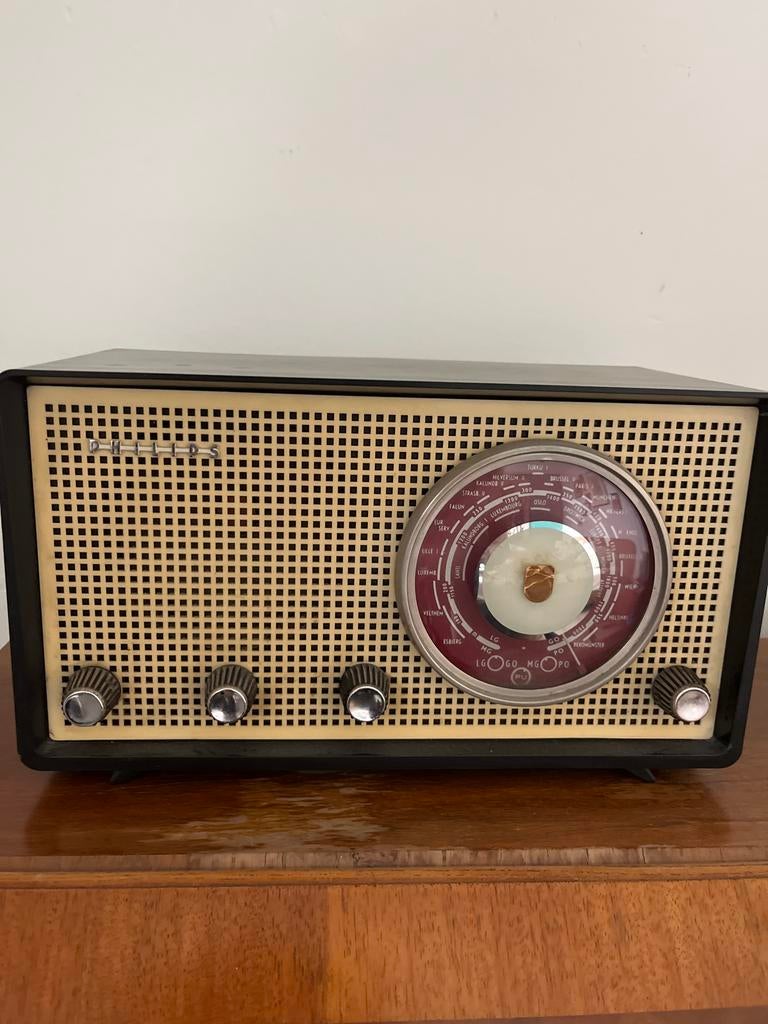 Vintage Philips B2X80U Radio - Werkend, Ophalen