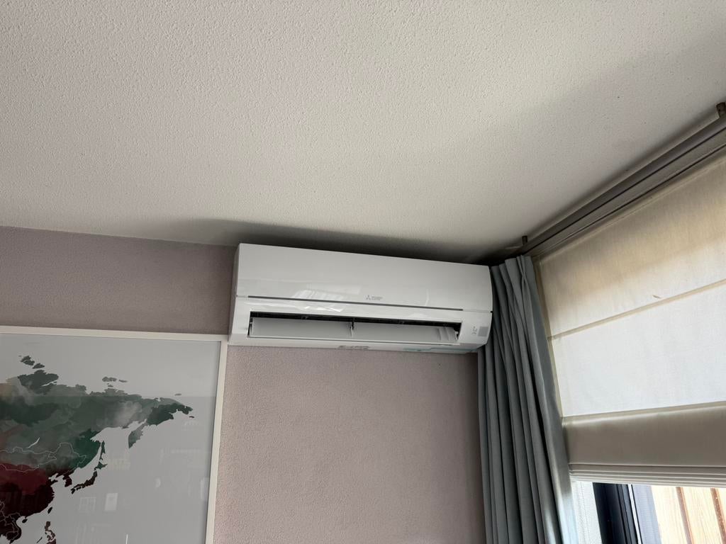 Mitsubishi airco inclusief montage direct uit voorraad, Ophalen, Verwarmen, 3 snelheden of meer, Zo goed als nieuw