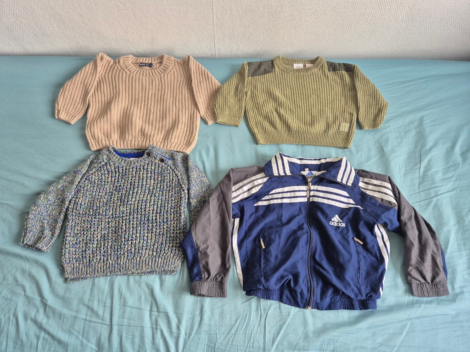 4 truien Maat 86 | jongens | Adidas vestje, Zara knits, Ophalen of Verzenden, Zo goed als nieuw, Adidas, Zara, Baby Blue, Jongen