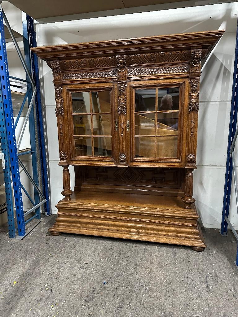 kast mechels, Ophalen, Glas, 150 tot 200 cm, Mechels