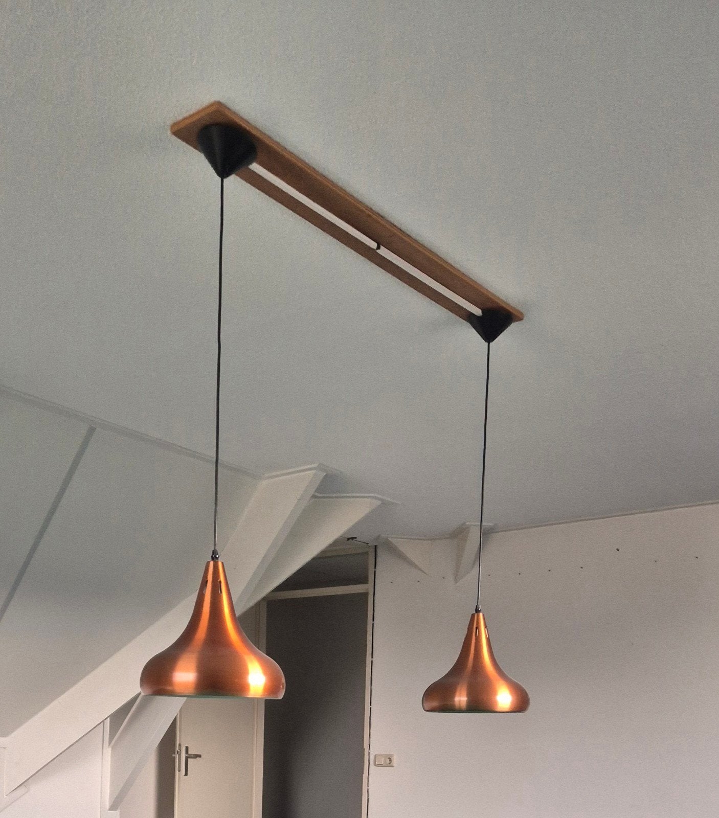 Koperen Hanglampen- biljartlampen, Sport en Fitness, Ophalen of Verzenden, Gebruikt