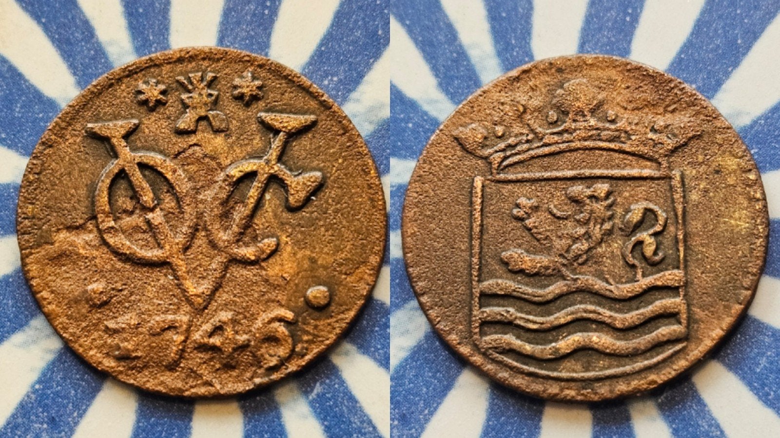 Oude munt VOC duit Zeeland 1746, Ophalen of Verzenden, Vóór koninkrijk, Overige waardes, Losse munt