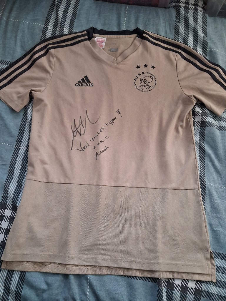 Ajaxshirt met Handtekening Anouk Hoogendijk, Verzamelen, Ophalen of Verzenden, Gebruikt, Ajax, Shirt