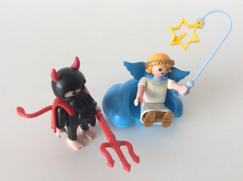 playmobil 5411 duiveltje en engeltje, Kinderen en Baby's, Speelgoed | Playmobil, Ophalen of Verzenden, Gebruikt