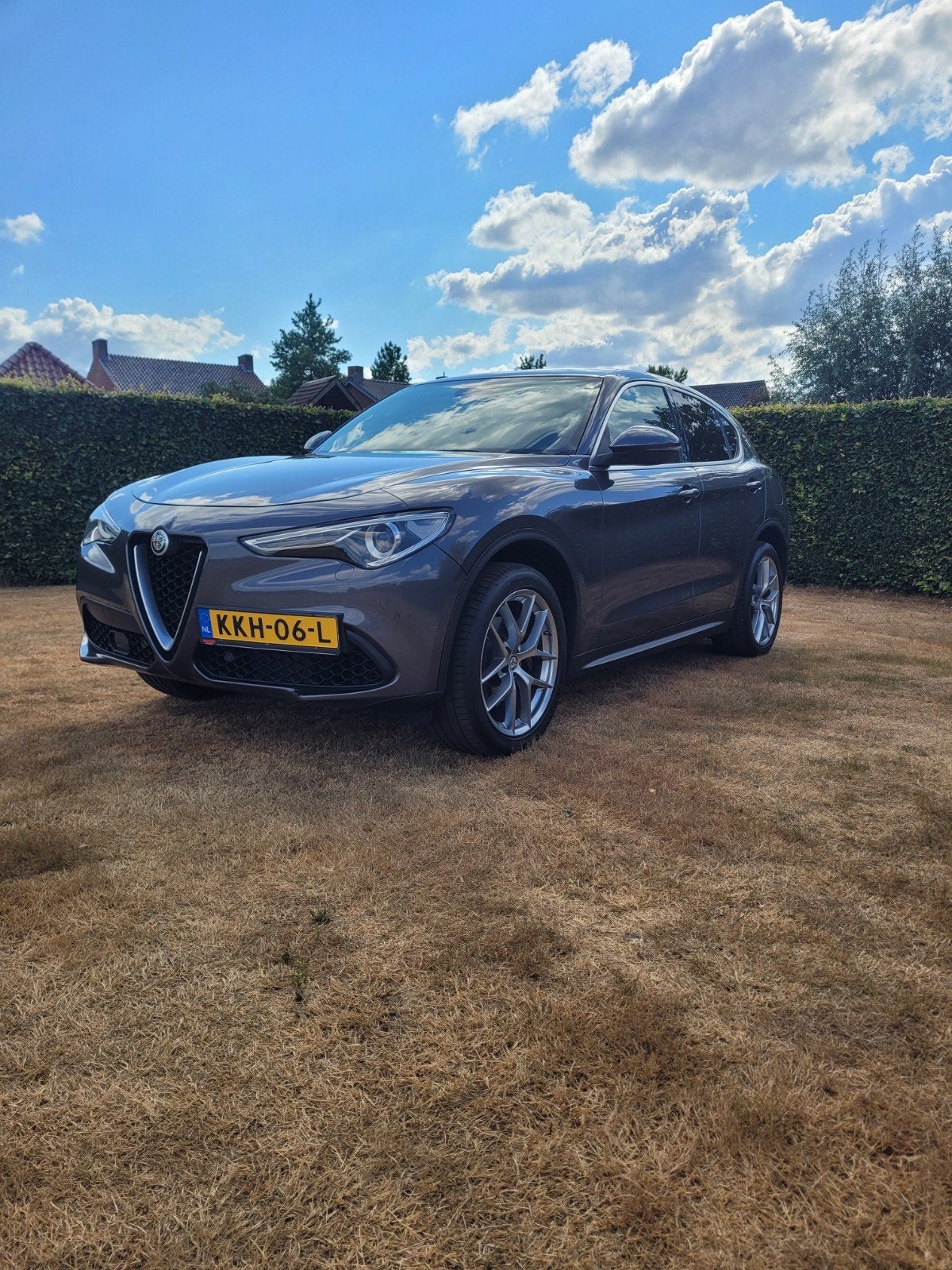 Alfa Romeo Stelvio 2.0 280pk AT AWD 2017 Grijs, Auto's, Automaat, 1995 cc, 4 cilinders, Vierwielaandrijving