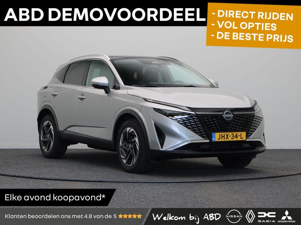 Nissan Qashqai 158pk MHEV Xtronic N-Connecta | Headup displa, 1800 kg, 4 cilinders, Leder en Stof, 1365 kg