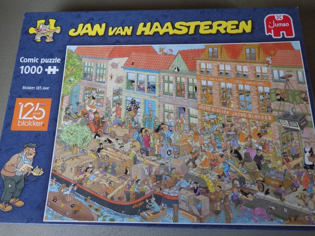 Jan van haasteren blokker 125 jaar, Ophalen of Verzenden, 500 t/m 1500 stukjes, Zo goed als nieuw