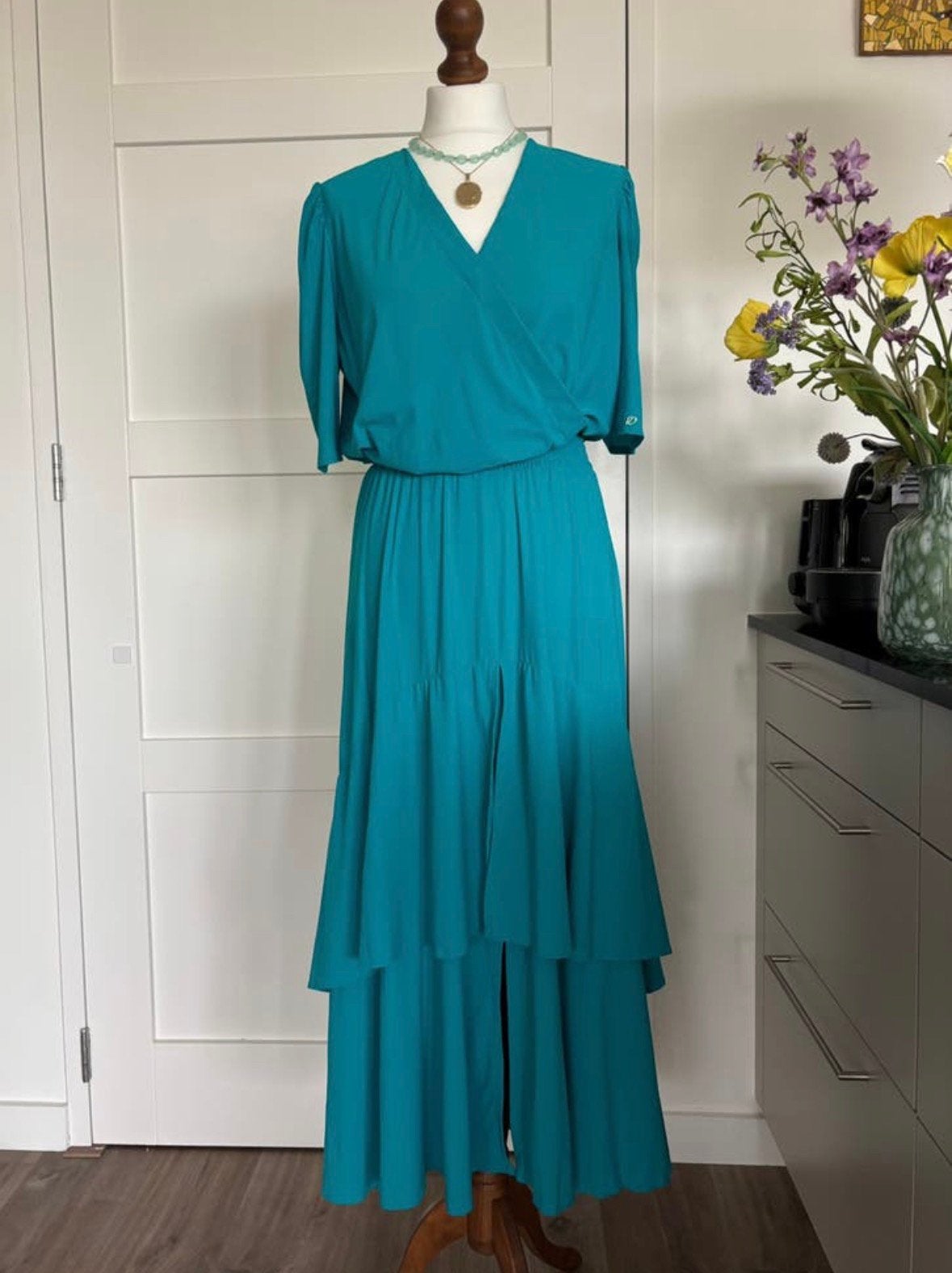 LaDress Lea Jurk XS, Kleding | Dames, Jurken, Blauw, Ophalen of Verzenden, Zo goed als nieuw, Maat 34 (XS) of kleiner