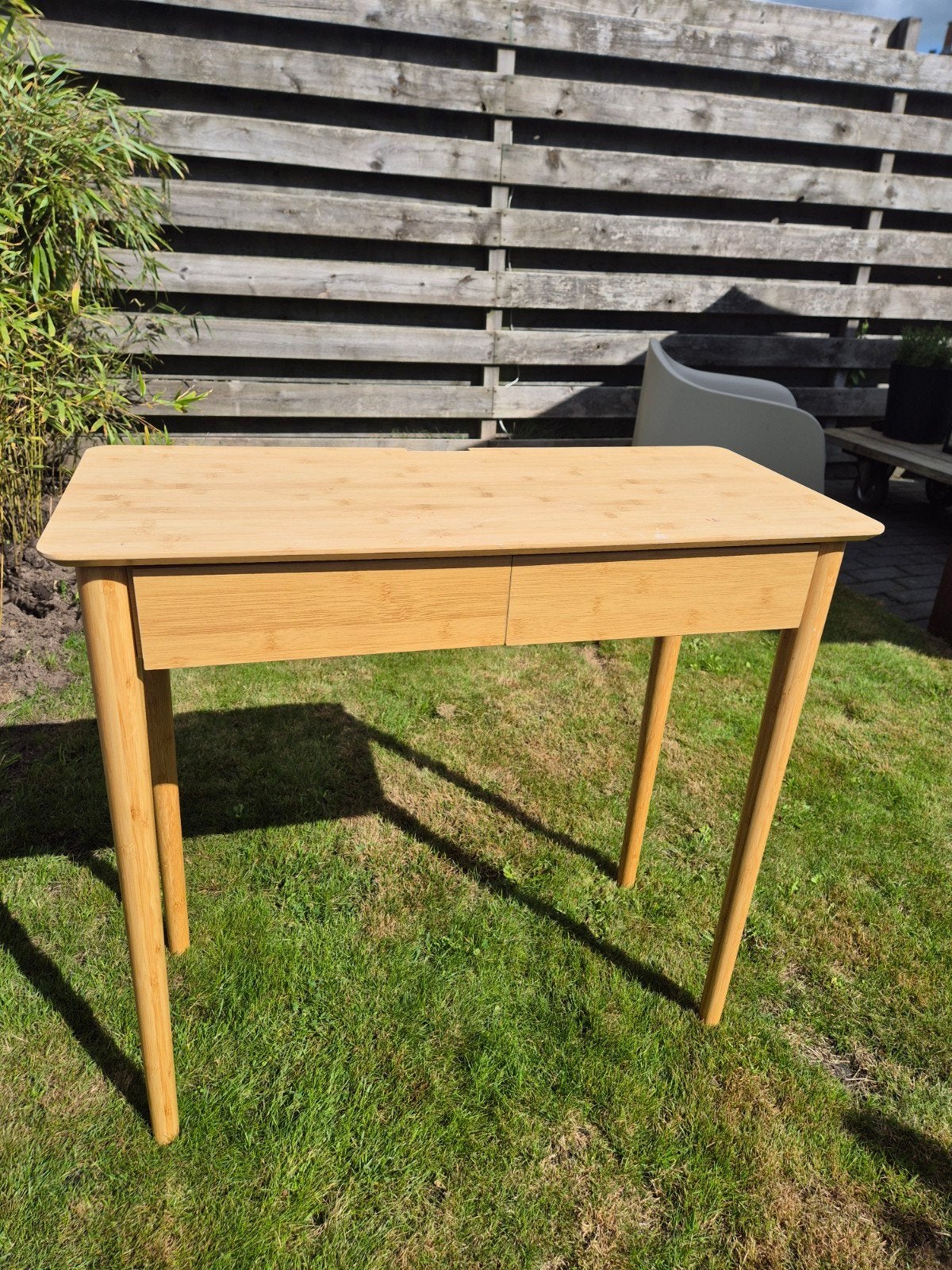 Bamboe sidetable met lades - Zo goed als nieuw, Ophalen, Zo goed als nieuw