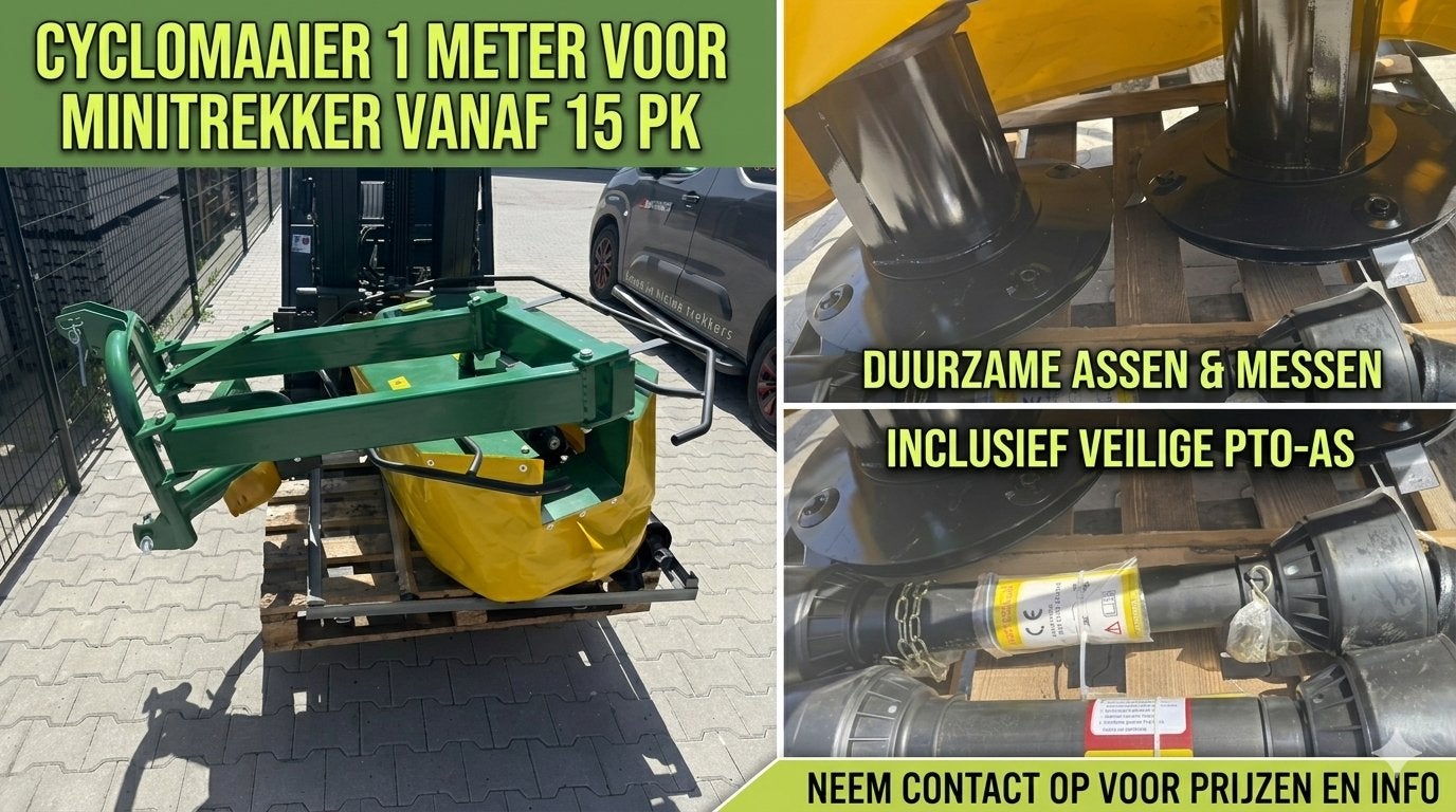 Klepelmaaier verstek grondfrees bloter grondbak weidesleep, Ophalen, Glastuinbouw, Grondbewerking