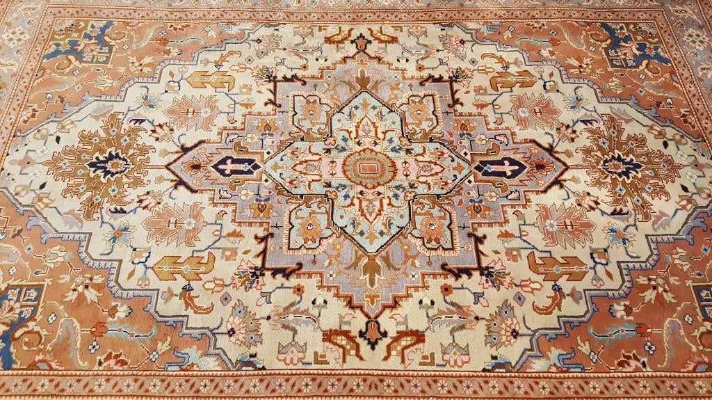 Oosters Perzisch tapijt Heriz 300 x 200 Kleed/Kelim/45% Sale, Www.simatapijten.nl, Beige, 150 tot 200 cm, Ophalen of Verzenden