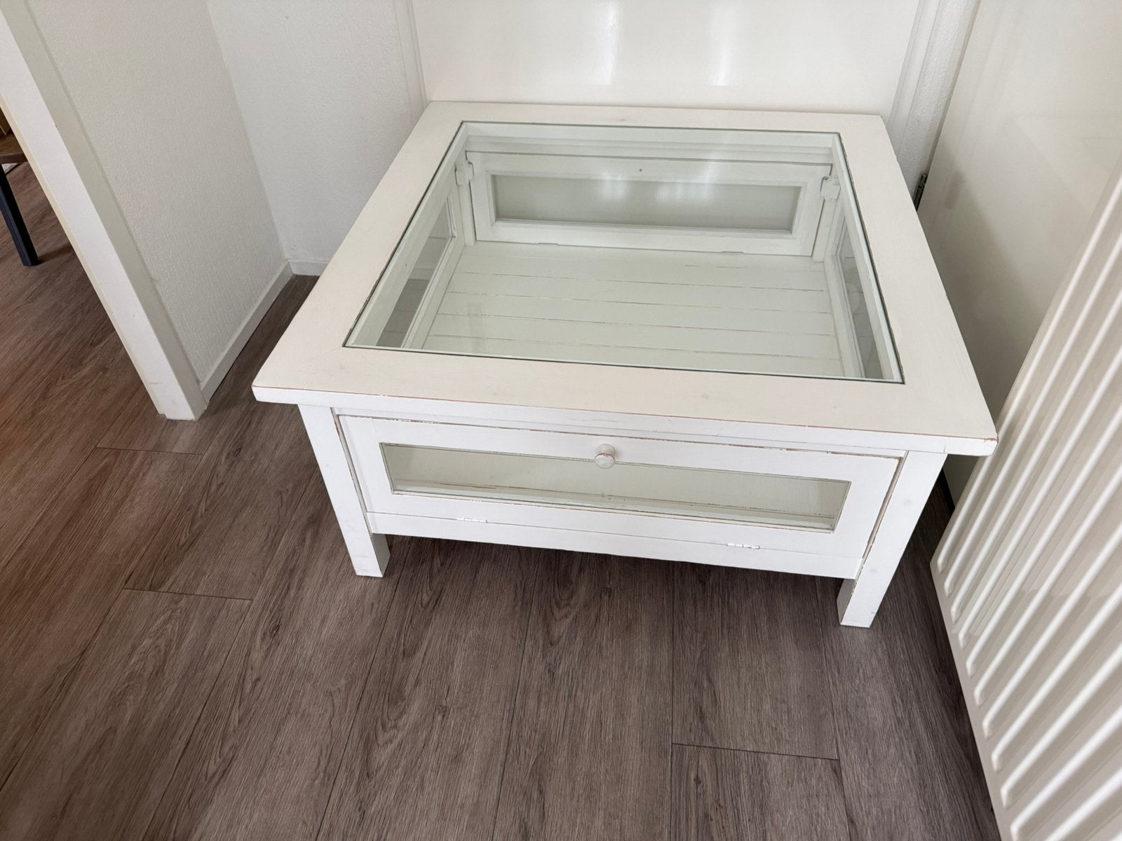 Salontafel, Ophalen, 50 tot 100 cm, Glas, Zo goed als nieuw