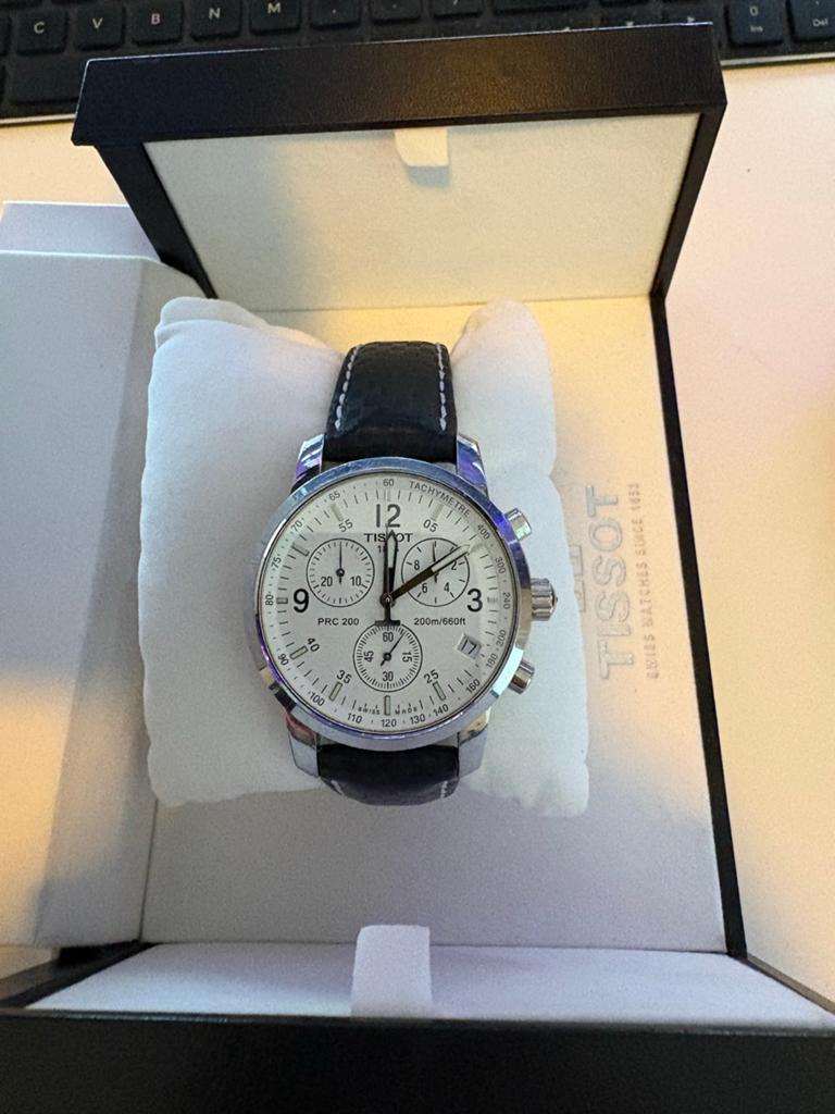 Tissot PRC 200 Chronograaf Herenhorloge, Sieraden, Tassen en Uiterlijk, Horloges | Heren, Overige merken, Leer, Staal, Polshorloge