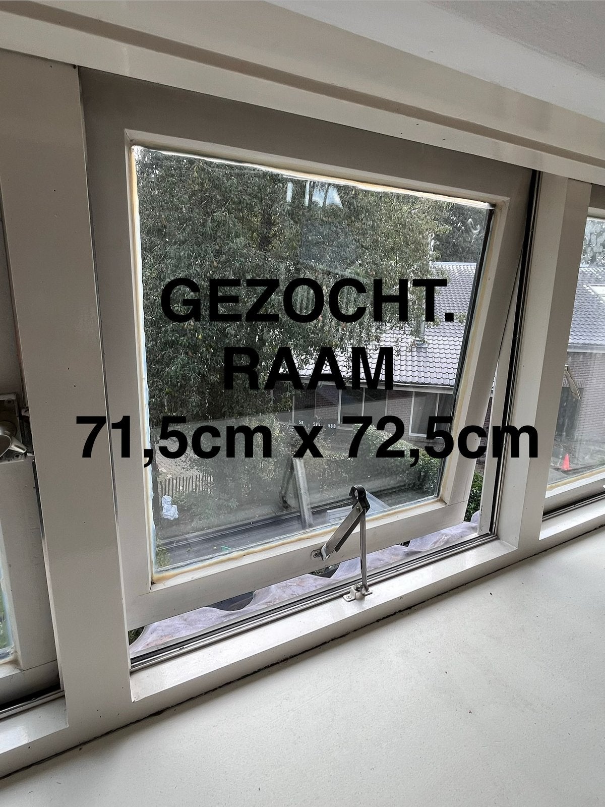 GEZOCHT raam 72,5cm x 71,5cm, Doe-het-zelf en Verbouw, Ophalen, Zo goed als nieuw