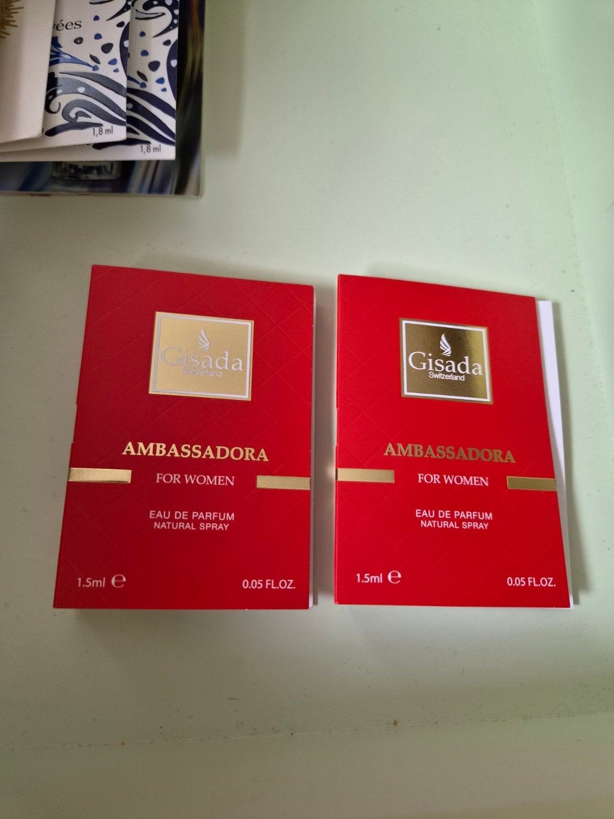 Gisada ambassadora eau de parfum 2x1,5ml, Sieraden, Tassen en Uiterlijk, Uiterlijk | Parfum, Ophalen of Verzenden, Nieuw