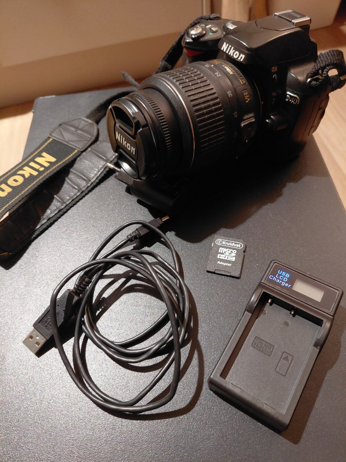 Nikon D40 spiegelreflexcamera, Ingebouwde flitser, Gebruikt, Spiegelreflex, Geheugenkaart