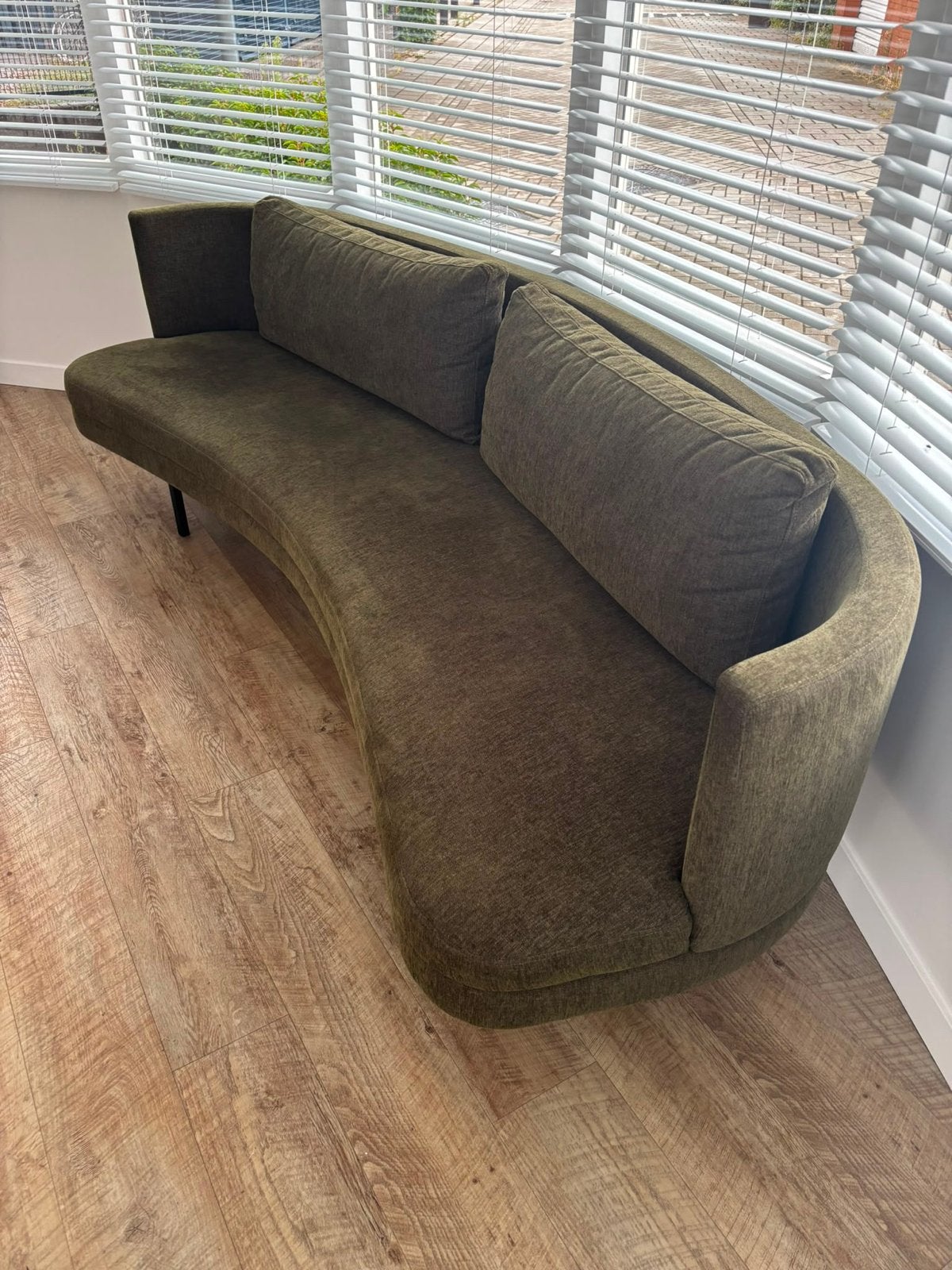 Ovale eetkamerbank Ziano (250 cm) - Table du Sud, Ophalen, Zo goed als nieuw, Rechte bank, Stof