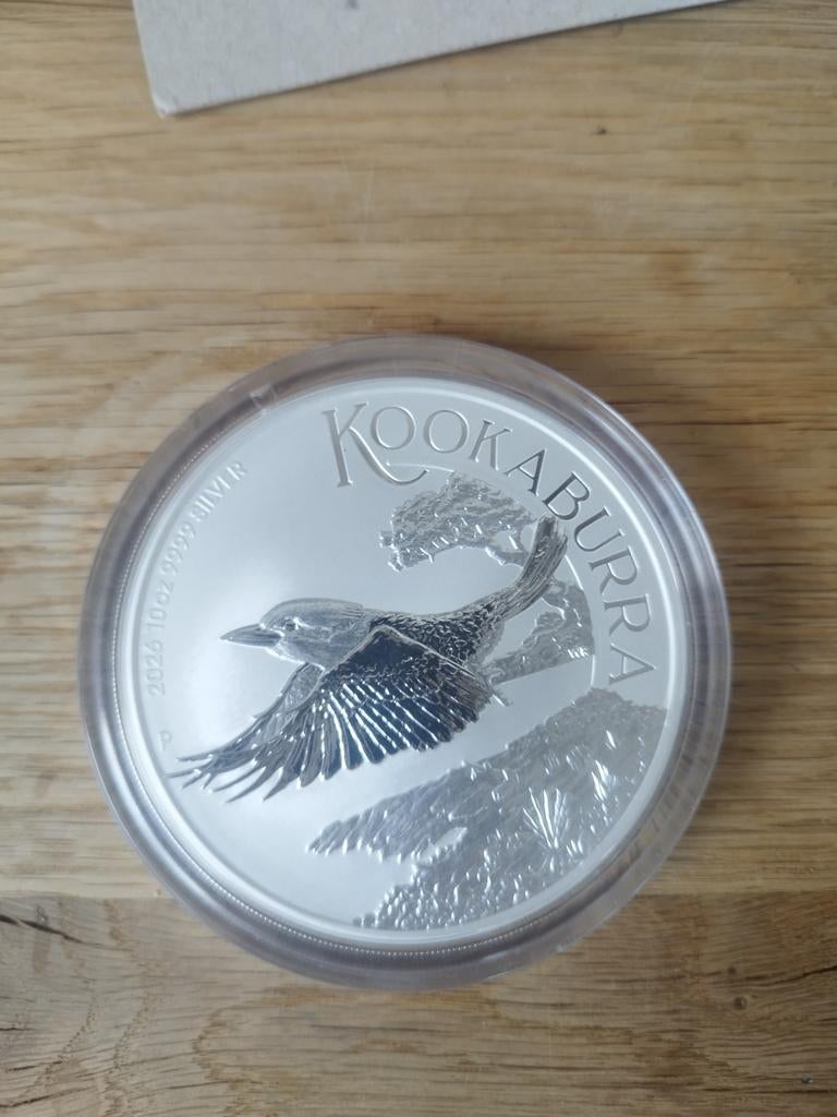 Australische Kookaburra 10 oz Zilveren Munt 2003, Postzegels en Munten, Ophalen of Verzenden, Losse munt, Zilver