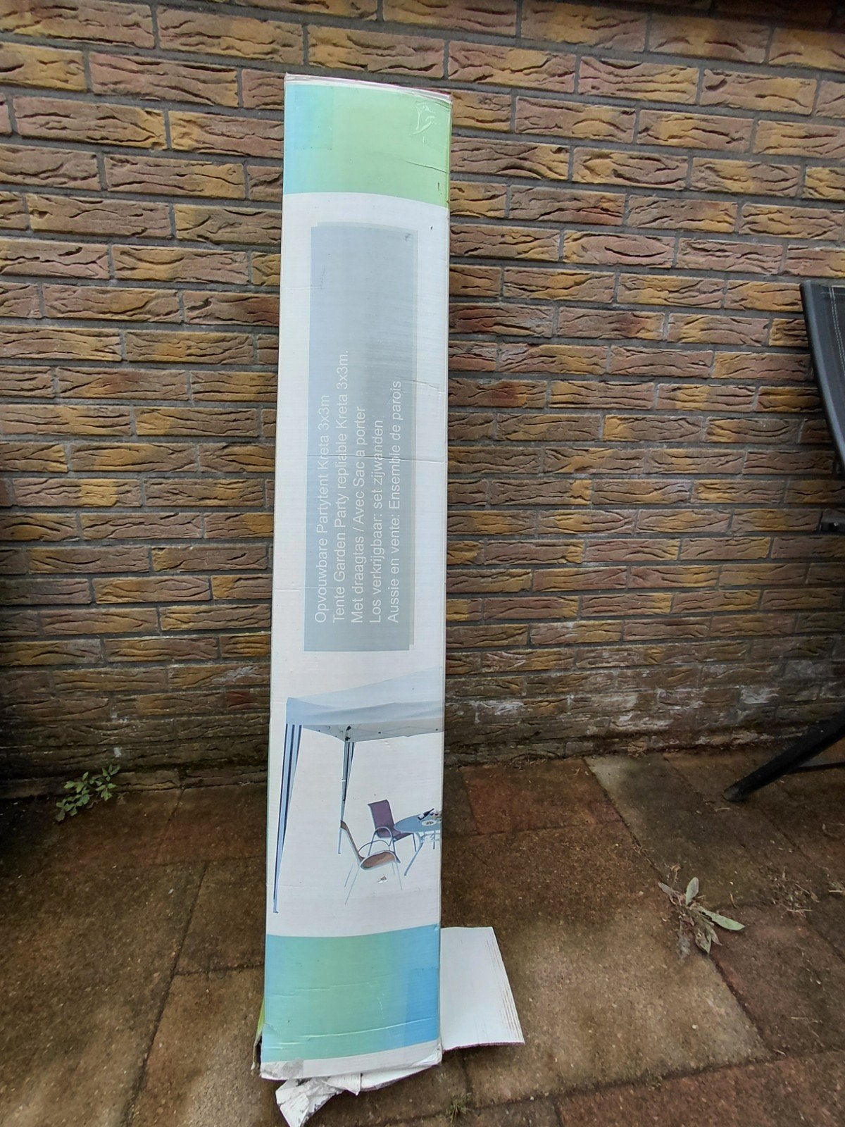 Opvouwbare Partytent Kreta 3x3m met regenkap en zijwanden, Tuin en Terras, Partytenten, Ophalen, Zo goed als nieuw, Minder dan 5 meter