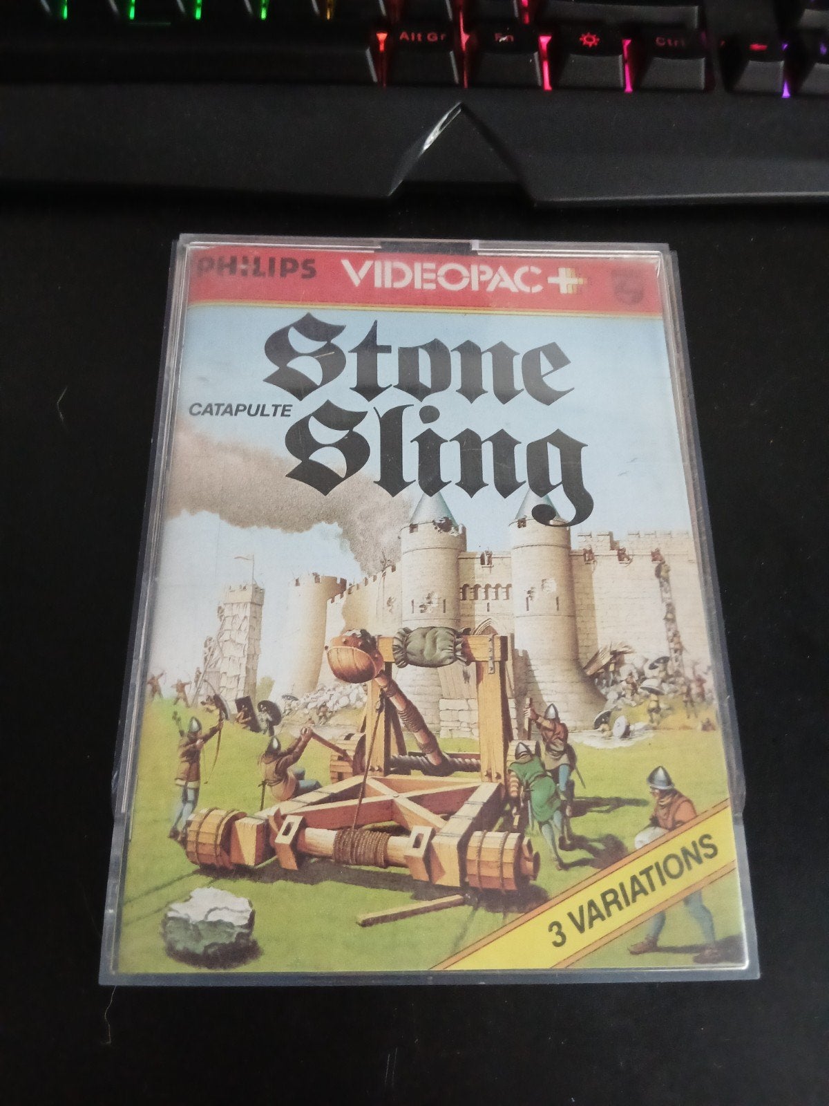 Philips Videopac + G7000 Stone Sling Catapulte (compleet), Spelcomputers en Games, Ophalen of Verzenden, Gebruikt