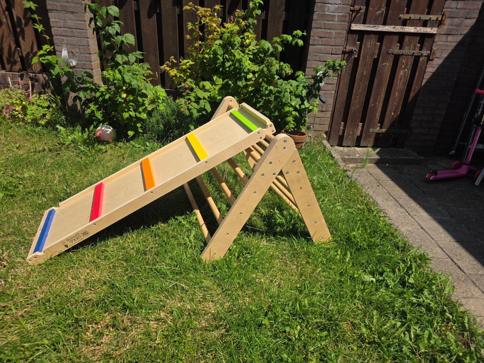 Houten Glijbaan/Klimplank, Ophalen, Zo goed als nieuw, Klimwand